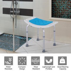 Adjustable Shower/Bath Stool w/ Handles Non-Slip 15.25-20.5″
