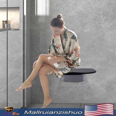 14″ Folding Shower Seat Wall Mounted Bench Modern Bathroom Shower Stool 440lbs