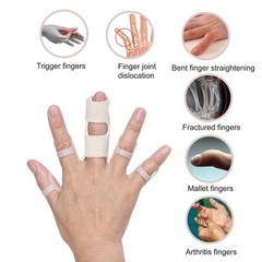 Oval Finger Splint 8 pcs and Trigger Finger Splints 2 pcs for Arthritis