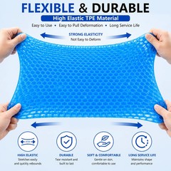 Gel Seat Cushion Pressure Relief Honeycomb Non Slip Office Chair Car Seat Cushio