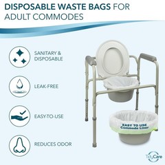 Disposable Bedside Commode Liners for Adult Portable Toilet Chair Seat Bucket…