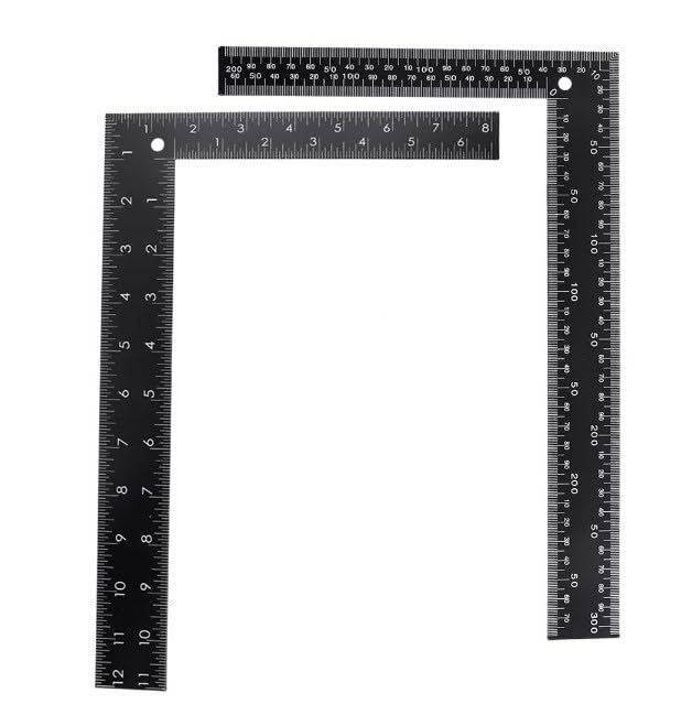 Carpenter Framing Square 8×12 Inch Metric Double Scale Stainless Steel L Square