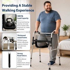 Knee Sling for Walker, Support Up to 300lbs, with Breathable Comfortable Cushion