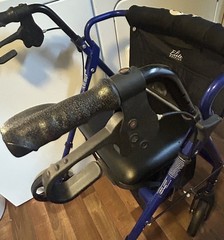 Drive Medical Hugo Elite Rollator Walker with Seat Backrest and Basket Blue