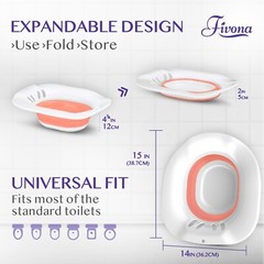 FIVONA OVER THE TOILET OVAL FOLDABLE SITZ BATH BASIN FOR SOAKING AND STEAMING