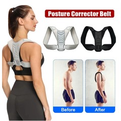 Adjustable Back Posture Corrector Neck Brace Training Equipment Home Office Man