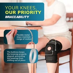 Bariatric Knee Brace for Large Legs – Plus Size Knee Brace with Side Stabiliz…