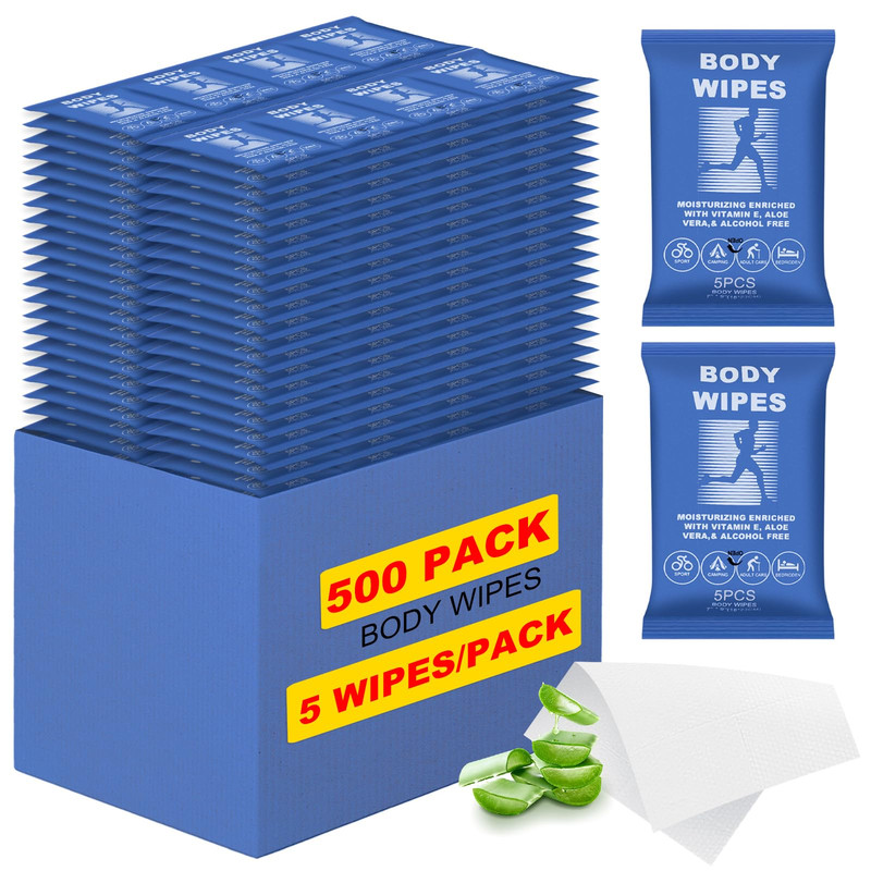 Twoworld Body Wipes For Women And Men Individually Wrapped Face And Body Wipes