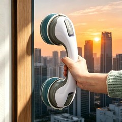 Suction Grab Bars for Shower, Safety Handle Support for Bathroom 1, Gray, 12in