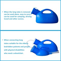 2000ml Portable Urinal for Men, Large Capacity 1 Count (Pack of 1), Blue