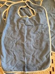 9 Adult Cotton Terry Bibs Reusable Washable Clothing Protectors Good Used Cond.