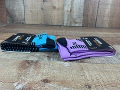 Copper Flux Unisex Compression Socks Blue/Black Pink/Black Size L/XL NWT Lot 2
