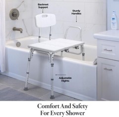 Transfer Bench for Bathtub – Adjustable Shower Chair for Elderly and Disabled