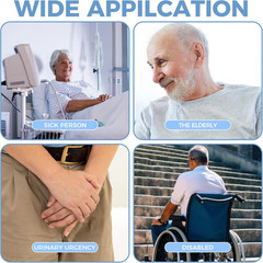 Wearable Urine Collection Bag Condom Catheters for Men, Reusable Portable Wearab