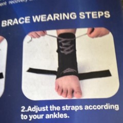 VERCARNON Lace Up Ankle Support/Brace, Size M, Black, Adjustable Compression