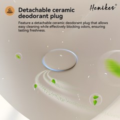 Hanikes UR-480 Round High-Efficiency Urinal, 0.125 GPF, Top Spud, White