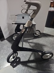 byACRE Carbon Ultralight Rollator Walker with Organizer Bag, Wide Track, 18.5″ x