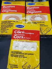 Vintage Dr Scholls Foam Bunion Felt Corn Cushions NOS 3-Pack Lot Pharmacy