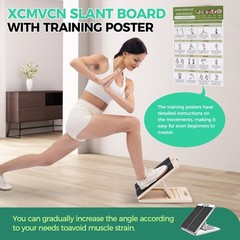 XCMVCN Slant Board for Calf Stretching, 5 15.7 x 11.69 x 1.57 Inch, Black