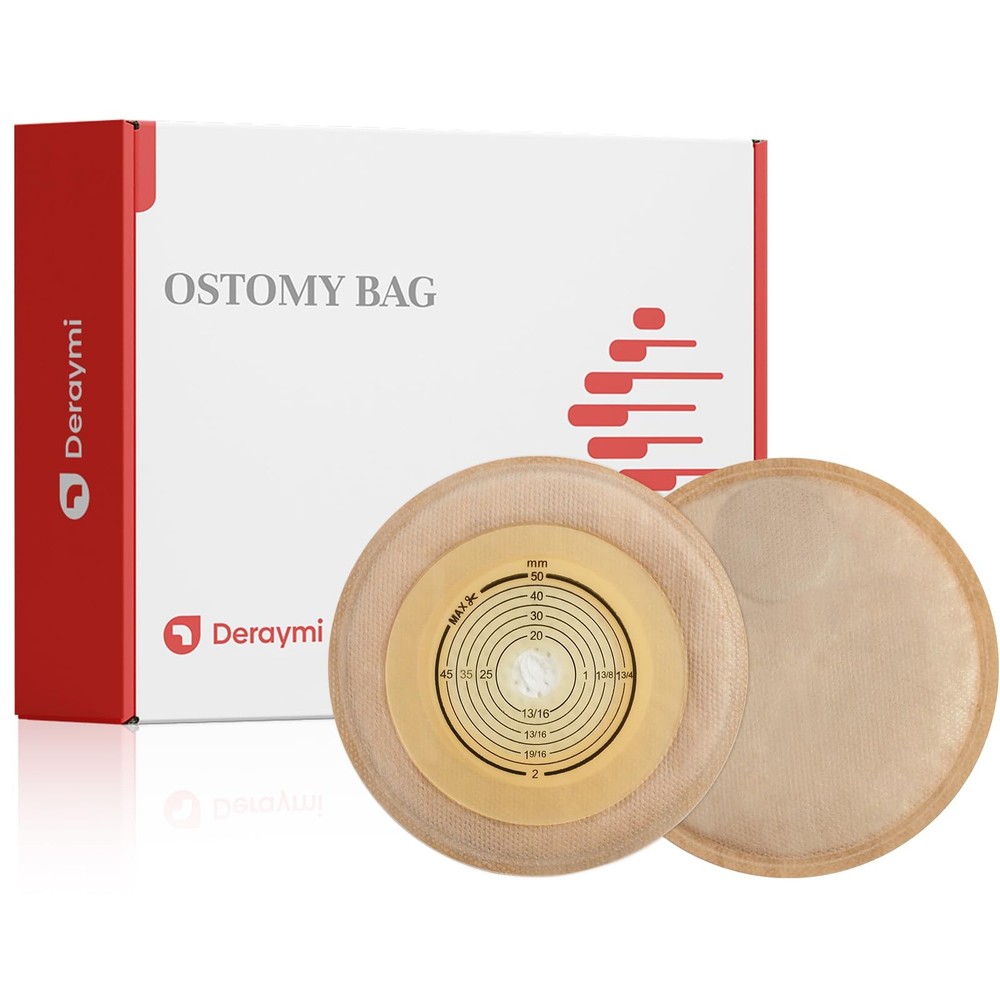 One-Piece Closed Colostomy Bags 20 PCS, DERAYMI 15mm-50mm Cut-to-Fit, Ostomy …