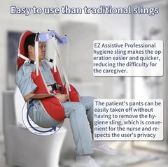 Patient Lift Sling, Medical Commode Patient Lift Transfer Sling Medium 500 Lbs.