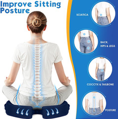 Seat Cushion for Office Chair Memory Foam Non-Slip Desk Seat Cushion