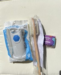 Three Piece Set assist for putting on socks Pill Box Shower Brush Gift Lot