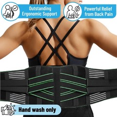DR JK- Lower Back Brace with Lumbar Pad for Men and Women, XL, Back Brace for…