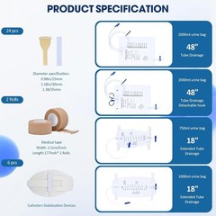 Condom External Catheter Kit for Elderly Men Age 80-24PCS Latex Condoms with Med