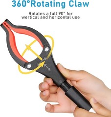 32″ Foldable Grabber Reacher Tool 360° Rotating Head Trash Picker Orange