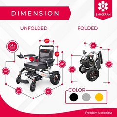 Mammoth – Power Motorized Mobility Durable Heavy Duty Wheelchair, Silver