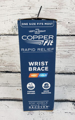 Copper Fit Rapid Relief Wrist Adjustable Brace Hot/Cold Therapy One Size