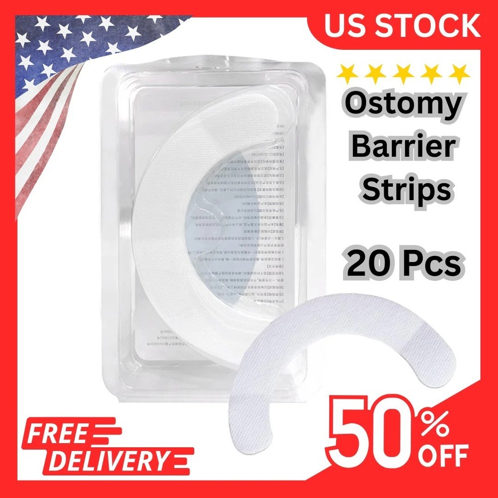 Ostomy Barrier Strips, Elastic Skin Barrier Strips for Colostomy Bags, Leak-P…