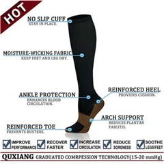 Compression Socks 20-30 mmHG Men Women Support Stockings Knee High Miracle Foot