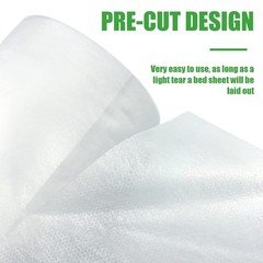 Disposable Non-Woven Bed Sheet 31″ X 70″, 50 Pcs of 1 Roll Spa White