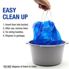 Dmi 100 Count Universal Bedside Commode Liners Portable Potty Toilet Bags