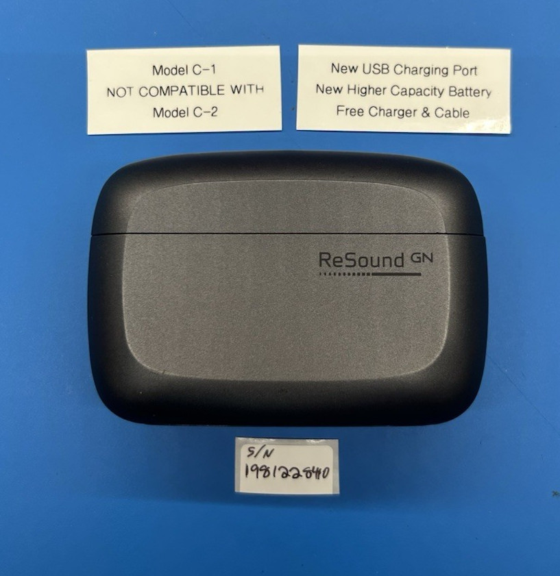 Resound Beltone Model C-1 Hearing Aid Charging Case NEW USB Port & Battery (410)