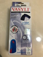 Vasyli Custom Orthotics 3/4 Length Blue Heat Mouldable XS 71RB04 Foot Fresh NIB