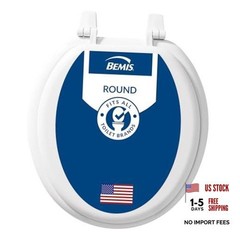 Bemis 400TTA Economy Durable Wood Toilet Seat, Made in USA, Round, White ROUND