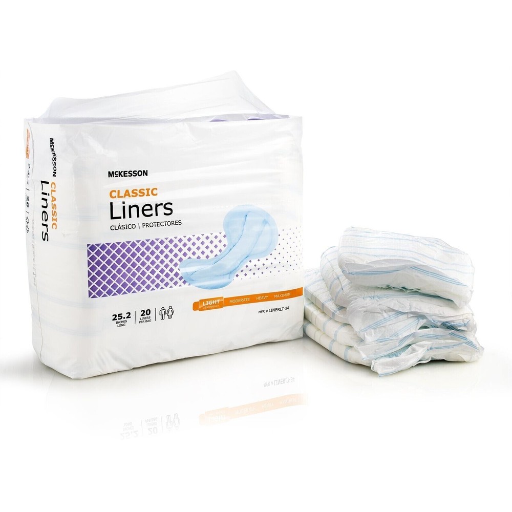 MCK-Incontinence Liner 25-1/5 Inch Length Contoured BG/20