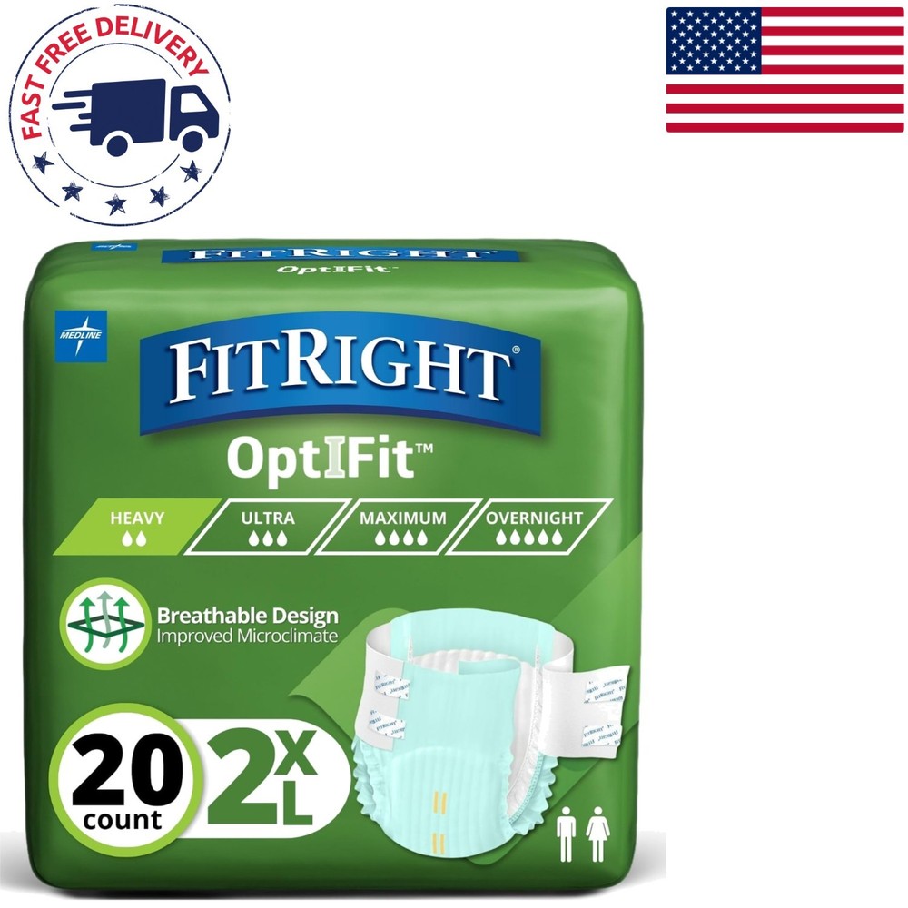 Comfortable 2XL Incontinence Briefs – 20 Count Moderate Absorbency, Odor Control