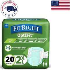 Comfortable 2XL Incontinence Briefs – 20 Count Moderate Absorbency, Odor Control