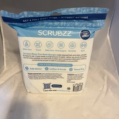 Scrubzz Disposable No Rinse Bathing Wipes – 25 Pack- All-In-1 Single Use Shower