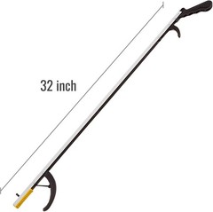 Magnetic Pick Up Hand Stick Trash Hook Arm Tool 32″ Object Grabber Reacher Grip