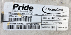 Pride Quantum 6000 6000XL 6000Z 6000ZHD 6400Z DRVMOTR1307 DRVMOTR1306 Pair Motor