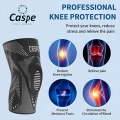 Knee Sleeve Compression Brace Support for Sport Gym Joint Pain Arthritis Relief