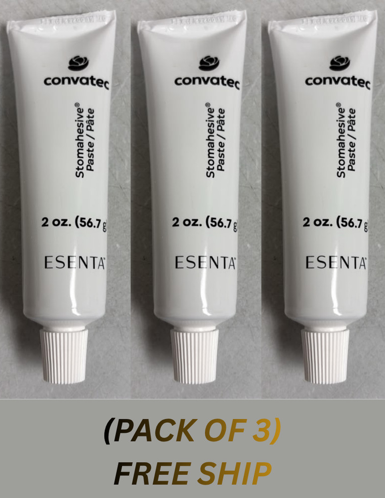 ConvaTec ESENTA Stomahesive Paste 2 oz 56.7g Ostomy Barrier Tube 183910 (3Pack)