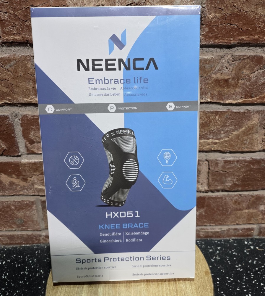 NEENCA HX051 Knee Brace XS Gray Compression Sleeve Sports Support New Sealed