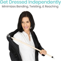 27“ Dressing Stick for Elderly, with Zipper Pants Puller & Sock Remover Tool
