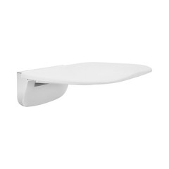 White ABS 90° Folding Shower Seat Bench Wall Mounted Seat Foldable Shower Seat